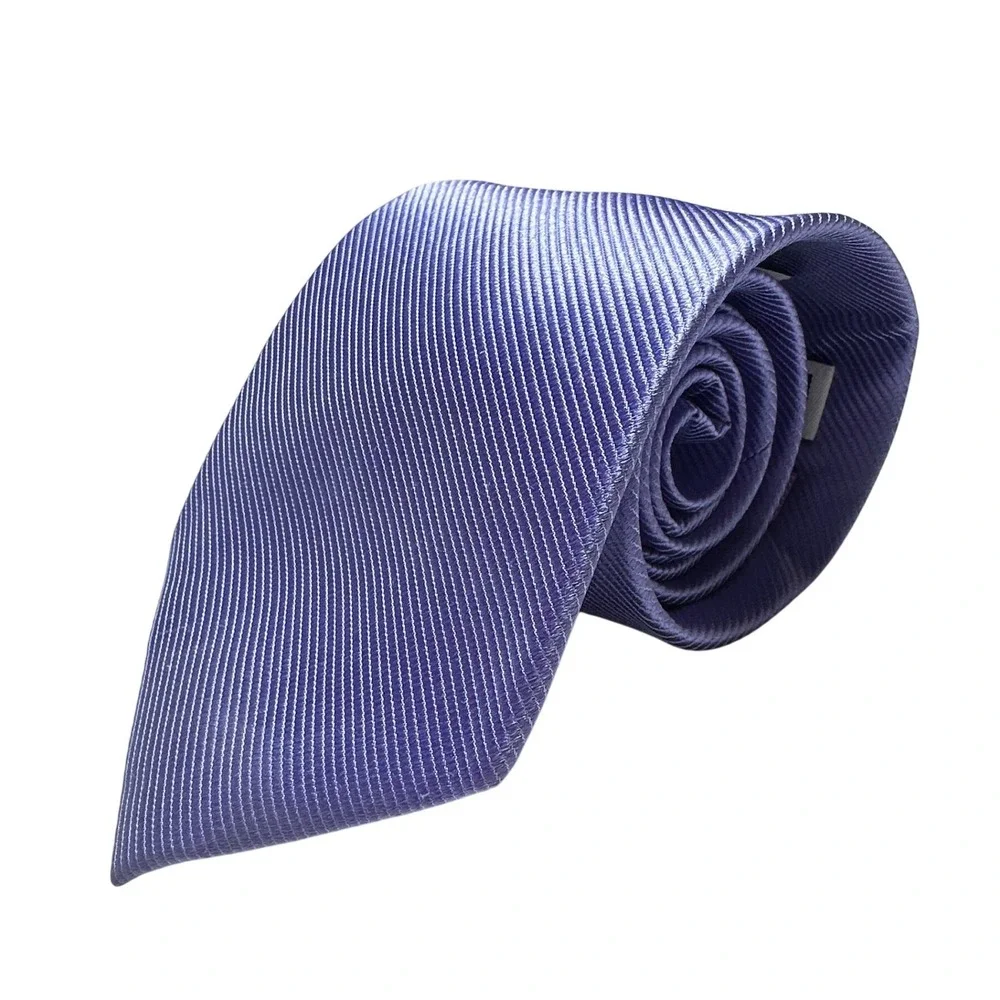 Bachrach Mens Purple Ribbed 100% Silk‎ Handmade Necktie NWT